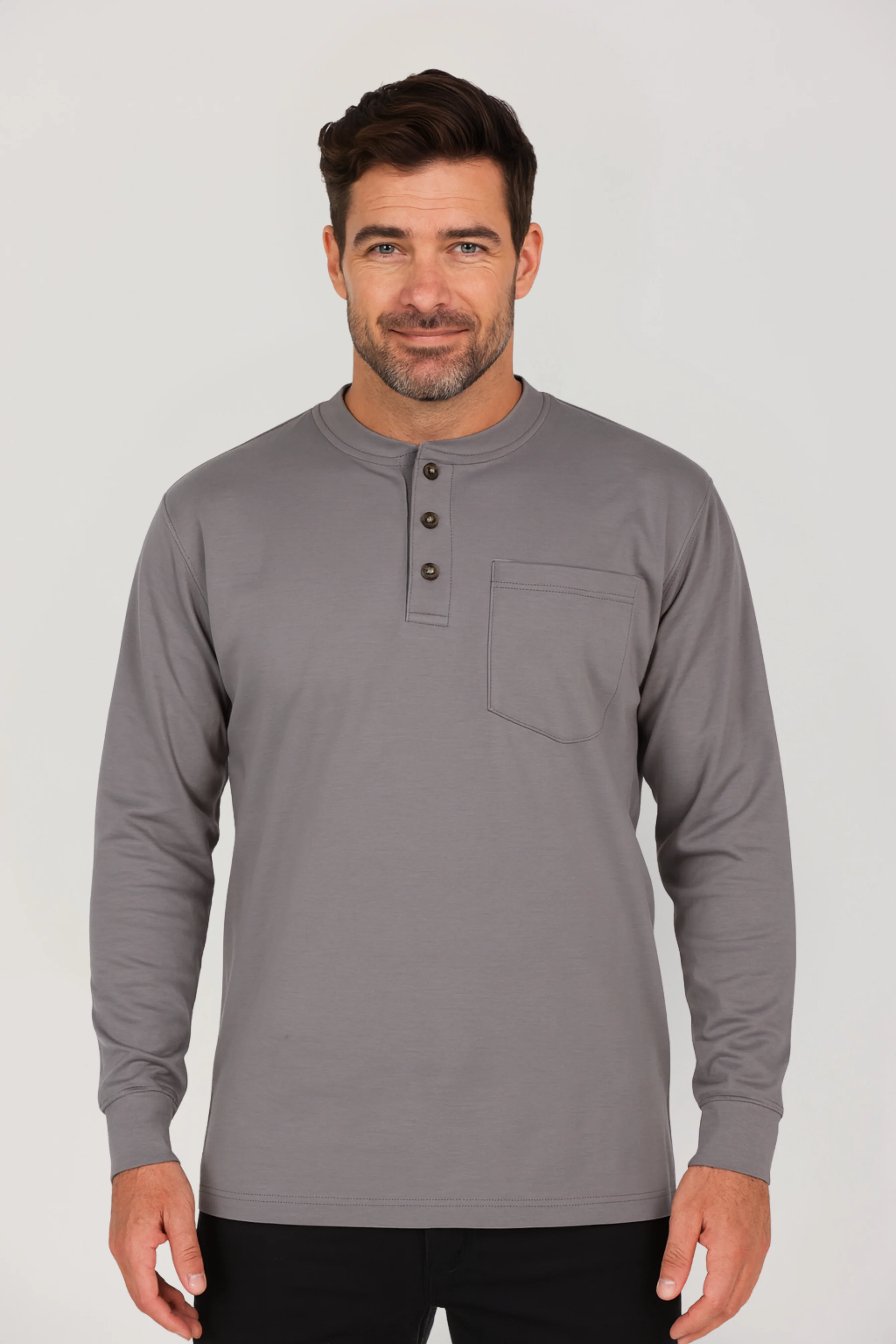 NKE FR HENLEY - GREY