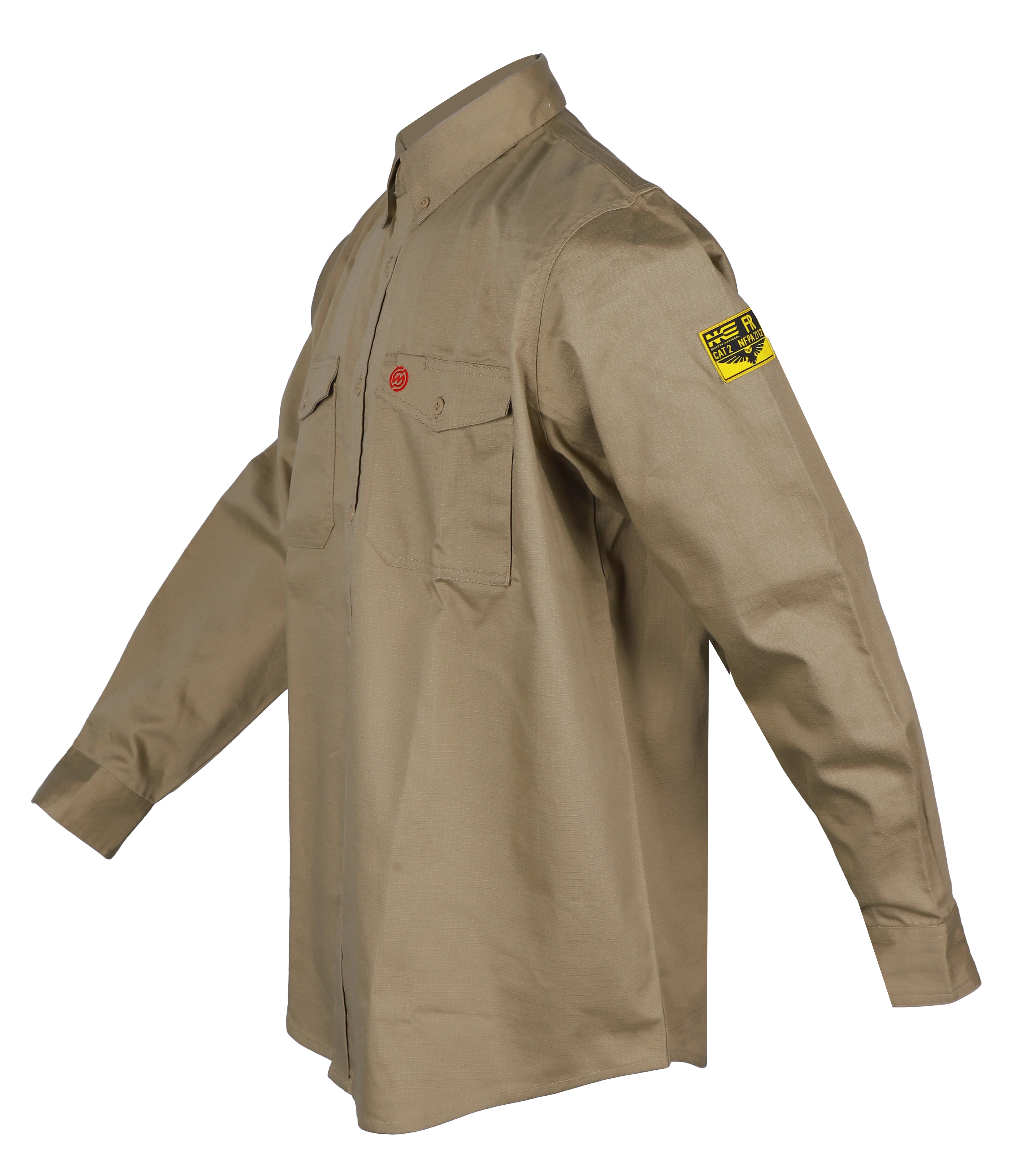 NKE FR SHIELD WORK BUTTON SHIRT - KHAKI - Image 3