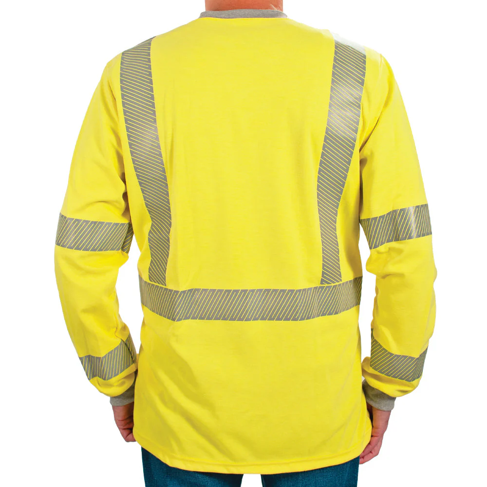Oro Polartec Hi Visibility Flame Resistant Shirt with Segmented Striping - Image 3
