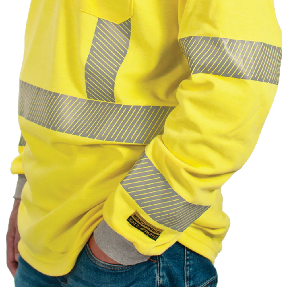 Oro Polartec Hi Visibility Flame Resistant Shirt with Segmented Striping - Image 4