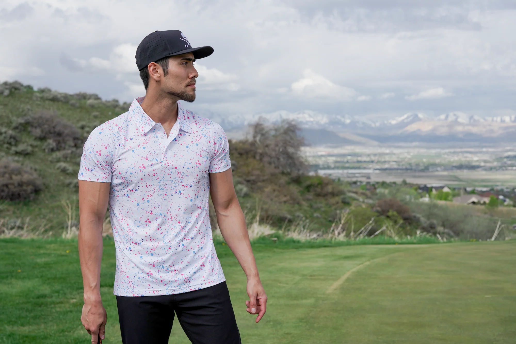 Paint Splatter Polo White - Image 5