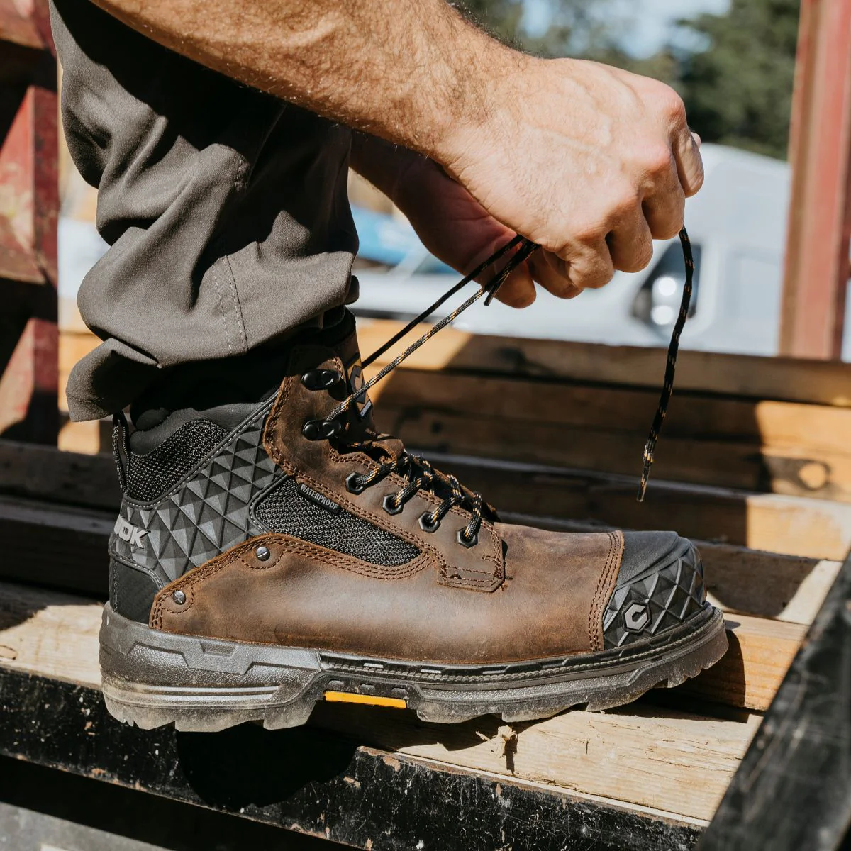 Pallet Jack 6" Composite Toe Waterproof Work Boot – Brown - Image 8