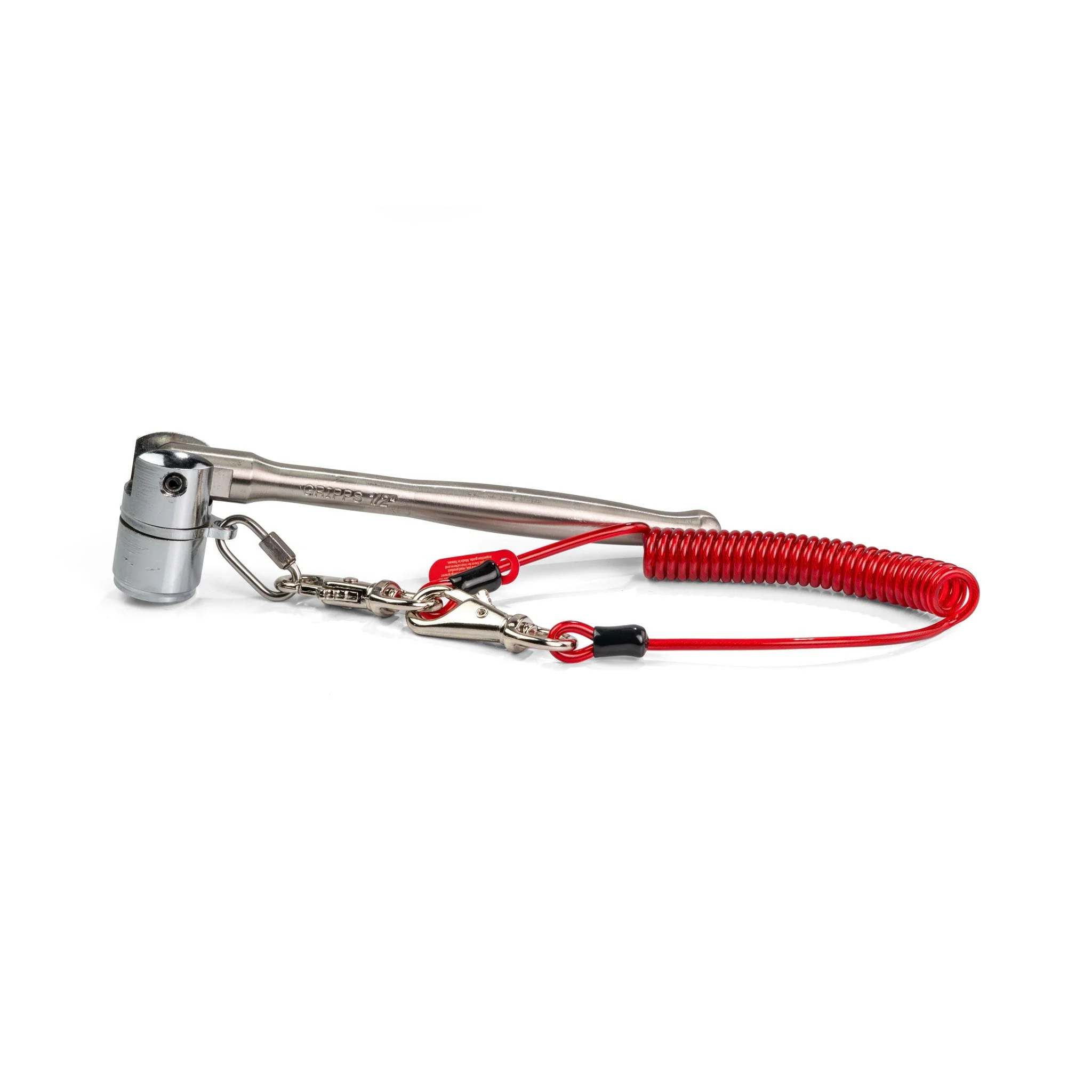 Stainless Steel Scaffold Key 7/16 (21mm) with Coil Tether Single-Action - Image 2