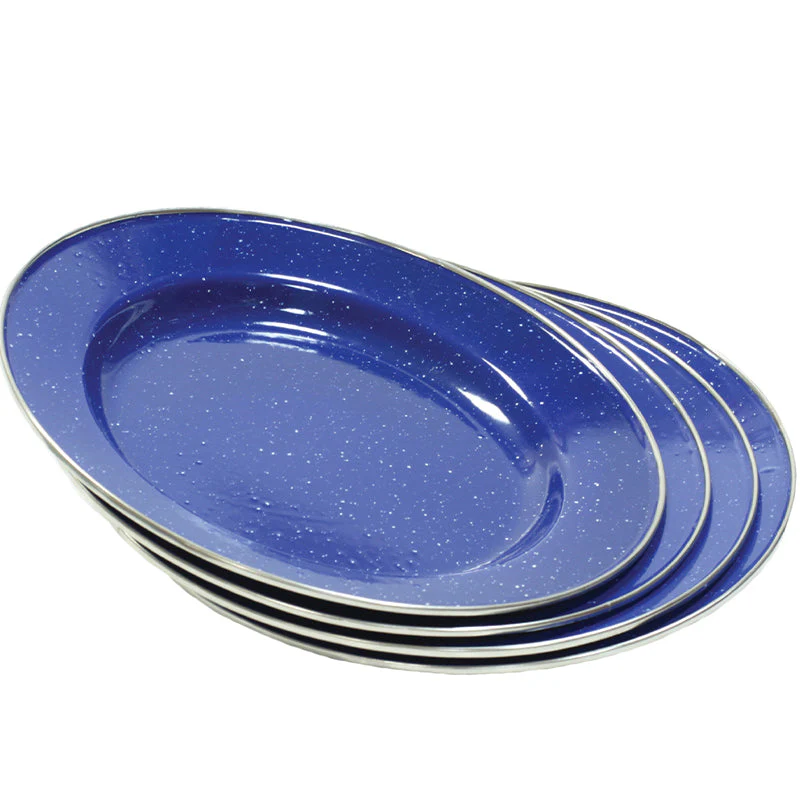 Stansport Deluxe 24-Piece Enamel Camping Tableware Set - Image 3